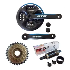 Pe De Vela Ltx Tipo Shimano Catraca Gts 7v Eixo Central Gts Cor Preto / Azul Foto mini 1