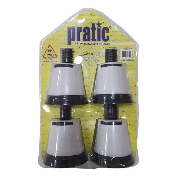 Pe Para Maquina Lavar Pratic Branco ( 4 Pés ) Foto 1