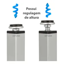 Pé Regulável Quadrado Aço Cromado 15cm Para Móvel - 1 Pç Foto mini 3