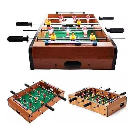 Pebolim Totó Futebol De Mesa 10x31x51cm 12 Jogadores 2 Bolas Mesa de pebolim única Foto 1