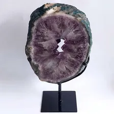 Peça Decorativa Argola De Ametista Na Base 10 Foto mini  2