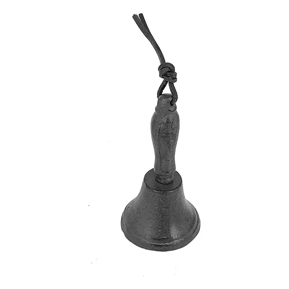 Peça Decorativa Sino Em Ferro Preto 12,5cm Xy0147 Btc Foto 1