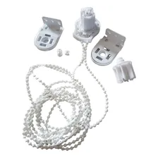 Peças Kit Para Cortina Persiana Rolo Tubo 32mm, com Corrente Cor Branco Foto mini 1