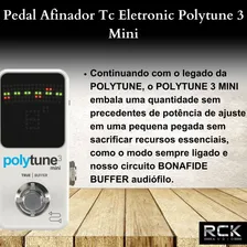 Pedal Afinador Tc Eletronic Polytune 3 Mini Cor Branco Foto mini 3