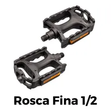 Pedal Bicicleta Bike 1/2 Mtb Nylon Preto Com Refletor Paco Foto mini 3