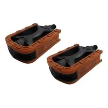 Pedal Bike Nylon Metalciclo Bicolor Rosca Fina 1/2 - Marrom Foto mini  3