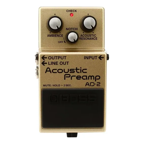 Pedal Boss Ad-2 Acoustic Preamp Violão Pré Amplificador Di Cor Cinza Foto 1