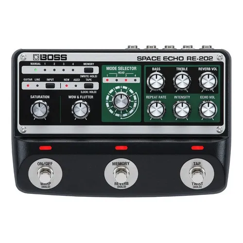 Pedal Boss Re-202 Space Echo Digital Delay Cor Verde Escuro Foto 1