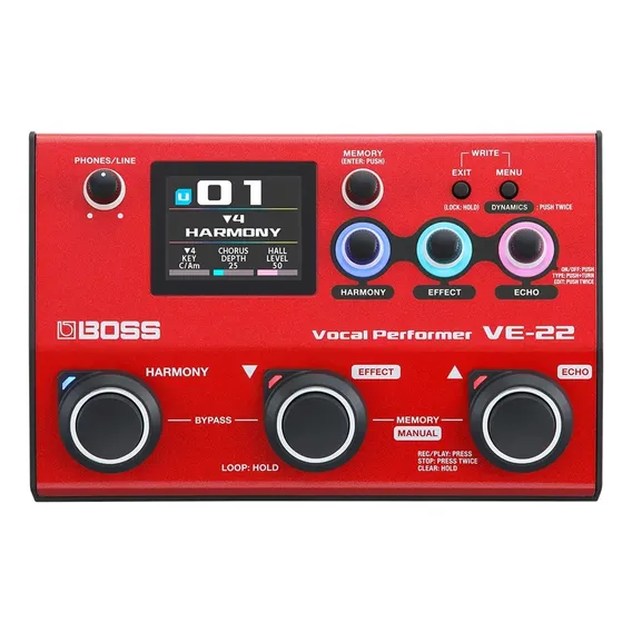 Pedal Boss Ve-22 Efeitos Para Voz E Preamp Foto 1