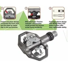 Pedal Clip Mtb Alumínio Wellgo M279 Com Tacos Foto mini 4