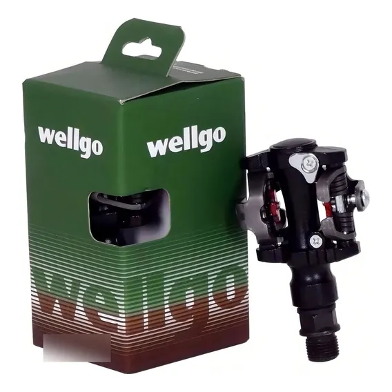 Pedal Clip Wellgo M919 Mtb Com Tacos M520 Bike Completo Clip Foto 1