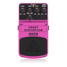 Pedal de efeito Behringer Heavy Distortion HD300 rosa Foto mini 2