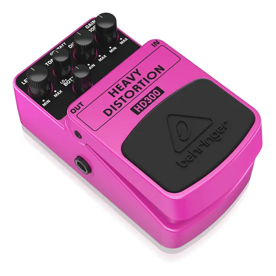 Pedal de efeito Behringer Heavy Distortion HD300 rosa Foto 1