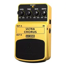 Pedal de efeito Behringer Ultra Chorus UC200 amarelo Foto mini  2