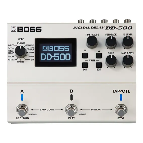 Pedal de efeito Boss Digital Delay DD-500 branco Foto 1