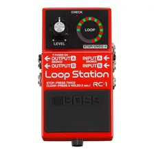 Pedal de efeito Boss Rc-1 para guitarra ou baixo Loop Station vermelho Foto mini 1