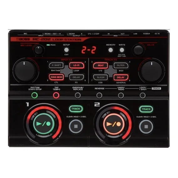 Pedal de efeito Boss RC Loop Station RC-202 preto Foto 1