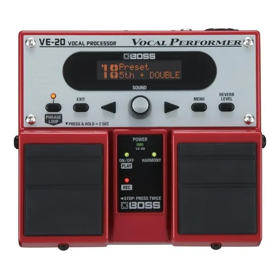 Pedal de Efeito Boss Vocal Effects Performer VE-20 Vermelho Foto 1