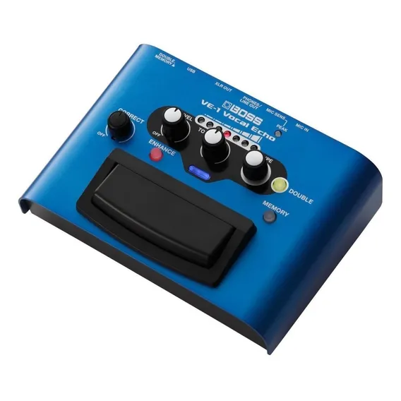 Pedal de efeito Boss Vocal Effects Vocal Echo VE-1 azul Foto 1