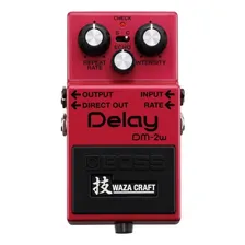 Pedal de efeito Boss Waza Craft Delay DM-2W vermelho Foto mini 2