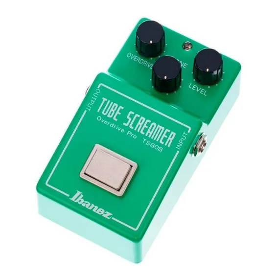 Pedal de efeito Ibanez Tube Screamer Overdrive Pro TS808 verde Foto 1