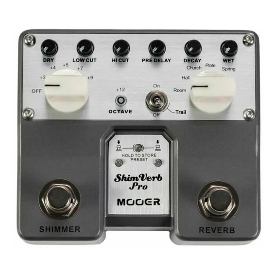 Pedal de efeito Mooer Micro Shimverb Pro TRV1 cinza Foto 1