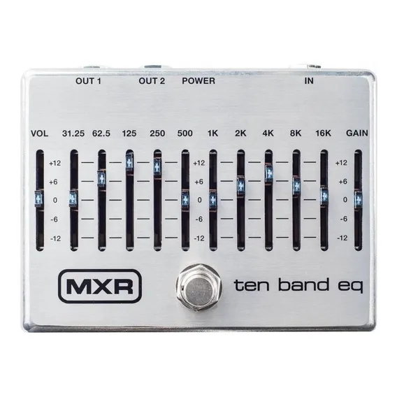 Pedal de efeito prateado MXR Ten Band EQ M108S Foto 1