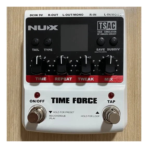 Pedal De Efeito Time Force Delay Nux Nfa3559 Cor Branco Foto 1
