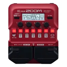Pedal de efeito Zoom B1 Four vermelho Foto  mini 1