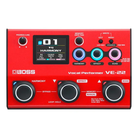 Pedal De Efeitos Para Voz Boss Ve-22 Vocal Performer Foto 1