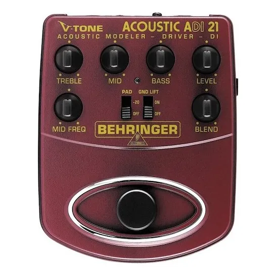 Pedal de pré-amplificador acústico Behringer Adi21 V-tone Foto 1