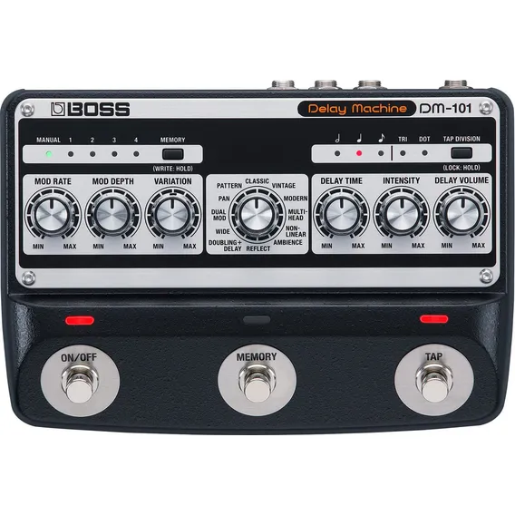 Pedal de retardo analógico Boss® Dm-101 Delay Machine, cor preta Foto 1
