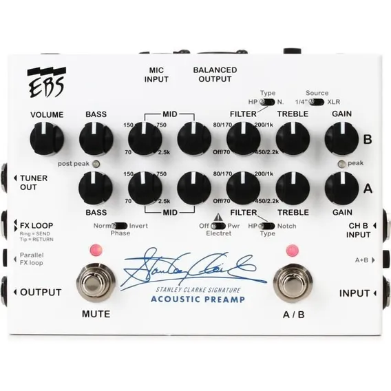 Pedal Ebs Stanley Clarke Preamp Baixo Acoustic Direct Scsp Foto 1