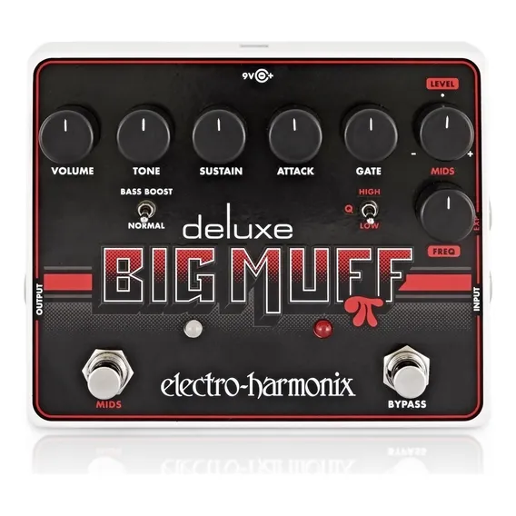 Pedal Ehx Deluxe Big Muff Pi Distortion Sustainer Gate Cor Preto Foto 1