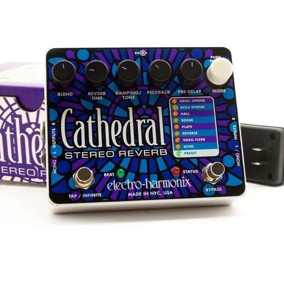 Pedal Electro Harmonix Cathedral Stereo Reverb Cor Unica Foto 1