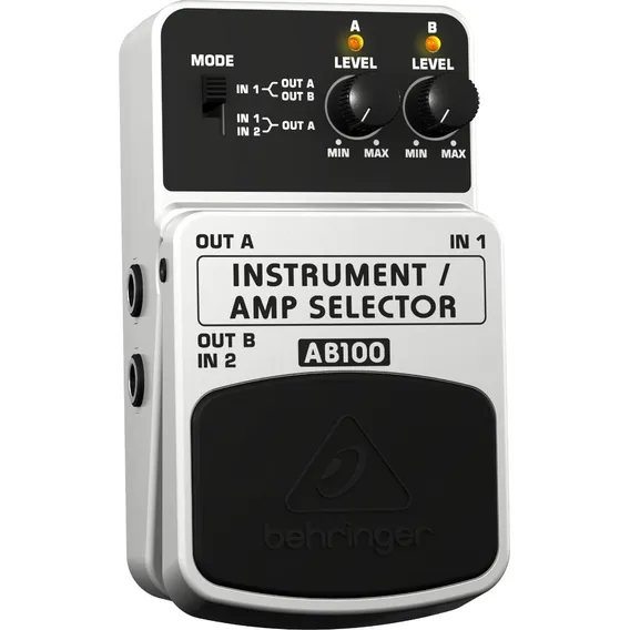 Pedal Guitarra Behringer Instrument Amp Selector Ab100 Loja Cor Branco Foto 1