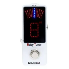 Pedal Mooer Afinador Baby Tuner Mtu1 Para Guitarra Baixo Cor Branco Foto mini 1