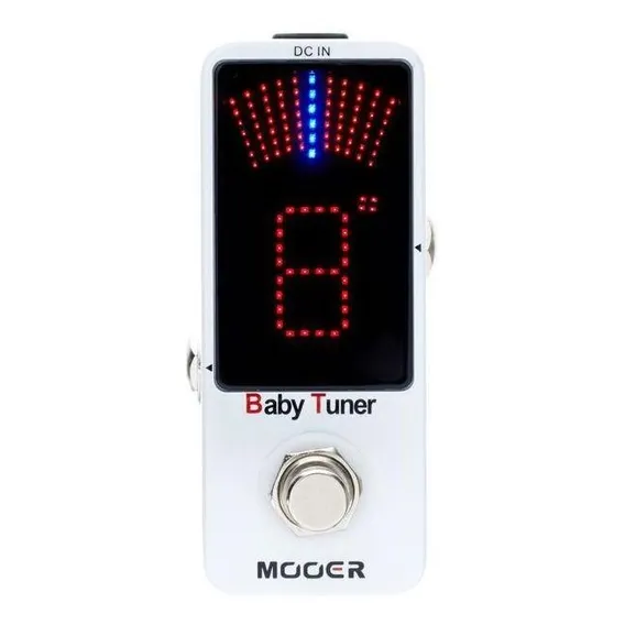 Pedal Mooer Afinador Baby Tuner Mtu1 Para Guitarra Baixo Cor Branco Foto 1