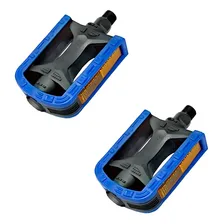 Pedal Mtb 9/16 Export Bicolor Preto+azul Foto mini 1