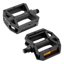 Pedal Nylon Plataforma Rosca Grossa 9/16 Eixo com Esferas E Refletivos Resistente Preto Foto mini 1