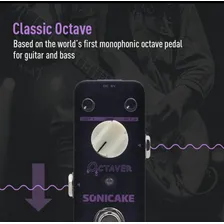 Pedal Oitavador Sonicake Octaver Cor Preto Foto mini  2