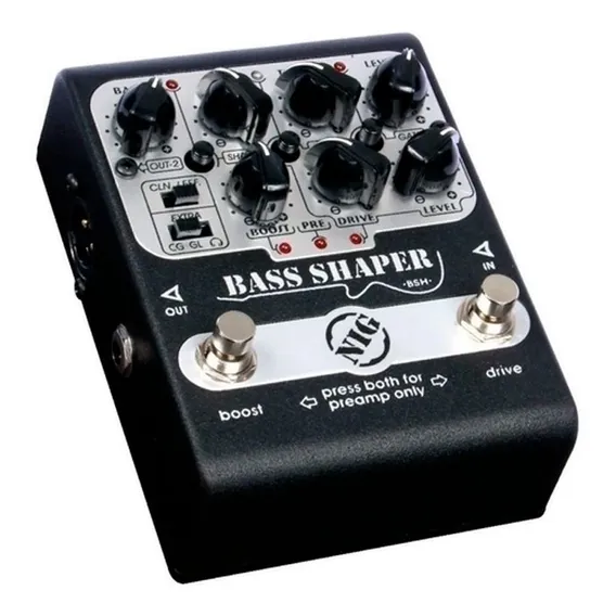Pedal P/ Baixo Nig Bass Shaper Drive Pré Amp Cor Preto Foto 1