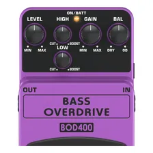 Pedal P Contrabaixo Behringer Bod400 Bass Overdrive -nf/gita Foto mini  2