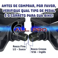 Pedal Par Bicicleta Mtb Plataforma Nylon Rosca Fina 1/2 Foto mini 4