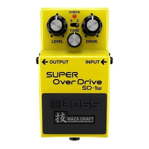 Pedal Para Guitarra Boss Sd-1w Super Overdrive Waza Craft Cor Amarelo Foto 1