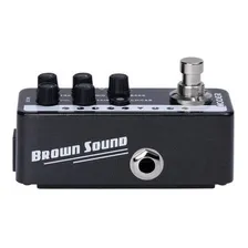 Pedal Pré-amp Simulador Mooer M015 Brown Sound Para Guitarra (baseado No Peavey 5150 Evh) Cor Preto Foto mini 4