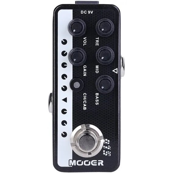Pedal Pré-amp Simulador Mooer M015 Brown Sound Para Guitarra (baseado No Peavey 5150 Evh) Cor Preto Foto 1