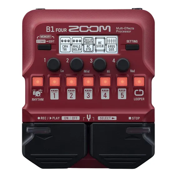 Pedal Processador Multi-efeitos Para Baixo Zoom B1 Four Foto 1