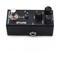 Pedal Saphue Ultimate Drive Distorção Brilho Valvulado Cor Preto Foto mini 1
