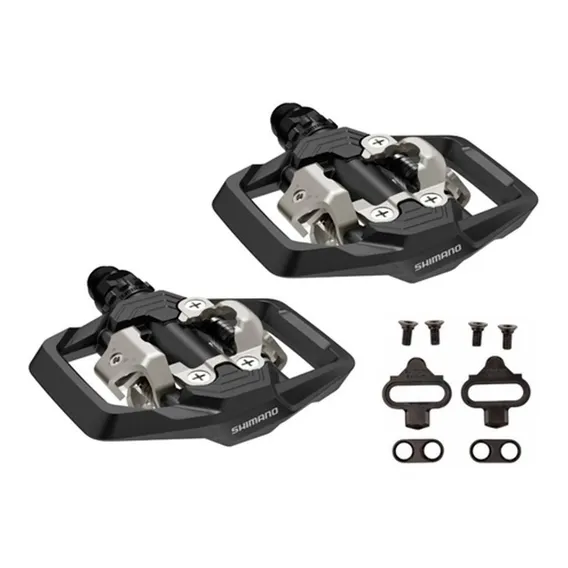 Pedal Shimano Me700 Plataforma + Tacos Mtb Foto 1